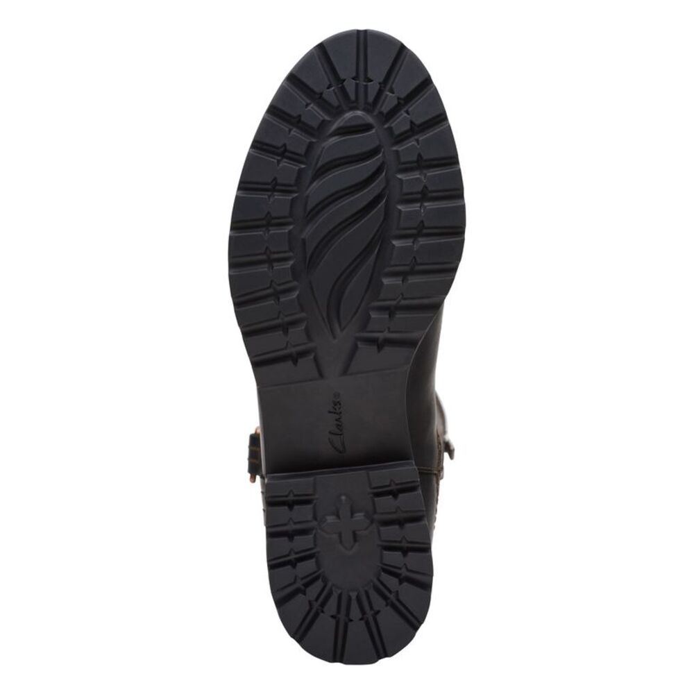 Clarks Black Leather Heeled Boots - Picture 6 of 6